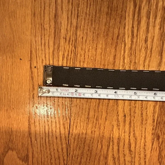 Womens Hammered Metal Stretch Belt Rhinestone Buckle Size M/L - Picture 4 of 7